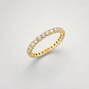 Share Claw Yellow Gold Eternity Wedding Band