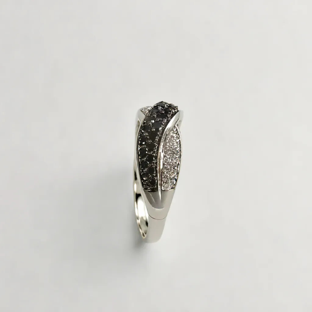 Black and White Diamond Ring