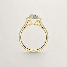 Load image into Gallery viewer, Double Halo Yellow Gold Engagment Ring
