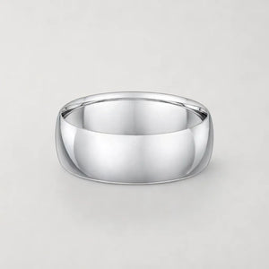 Women's Half Dome Style Wedding Band  7mm