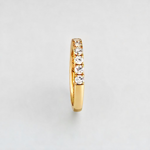 Yellow Gold Wedding Band with Diamonds