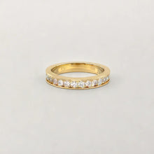 Load image into Gallery viewer, Bead Set Pave Yellow Gold Wedding Band
