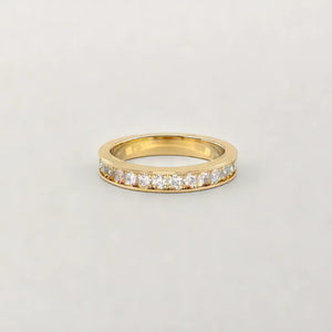 Bead Set Pave Yellow Gold Wedding Band