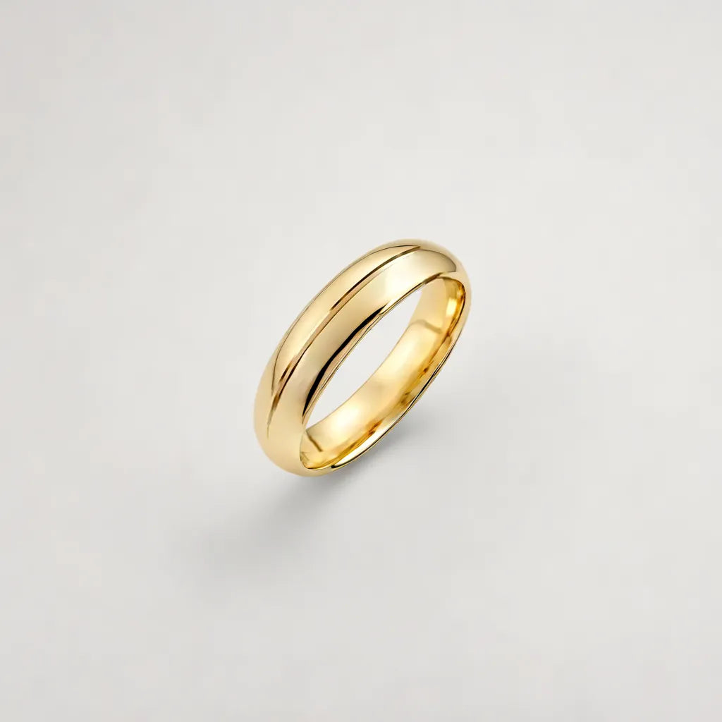 Gent's Centre Groove Wedding Ring