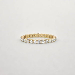 Share Claw Yellow Gold Eternity Wedding Band