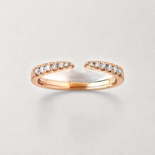 Load image into Gallery viewer, Rose Gold Merging Wedding Band
