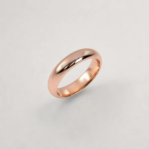 Classic D Shape 5mm Rose Gold Wediing Band