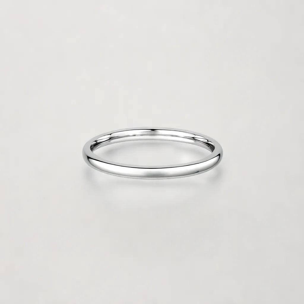 Women's Full Dome Style Wedding Band 2mm