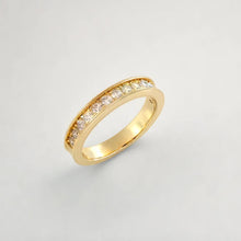 Load image into Gallery viewer, Bead Set Pave Yellow Gold Wedding Band
