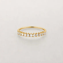 Load image into Gallery viewer, Three Claw Setting Style Yellow Gold Wedding Band
