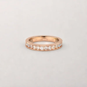 Bead Set Pave Rose Gold Wedding Band