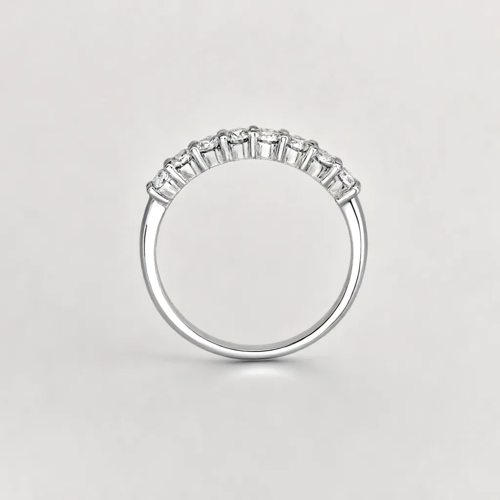 Oval Shape Diamond Wedding Band