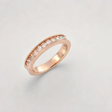 Load image into Gallery viewer, Bead Set Pave Rose Gold Wedding Band
