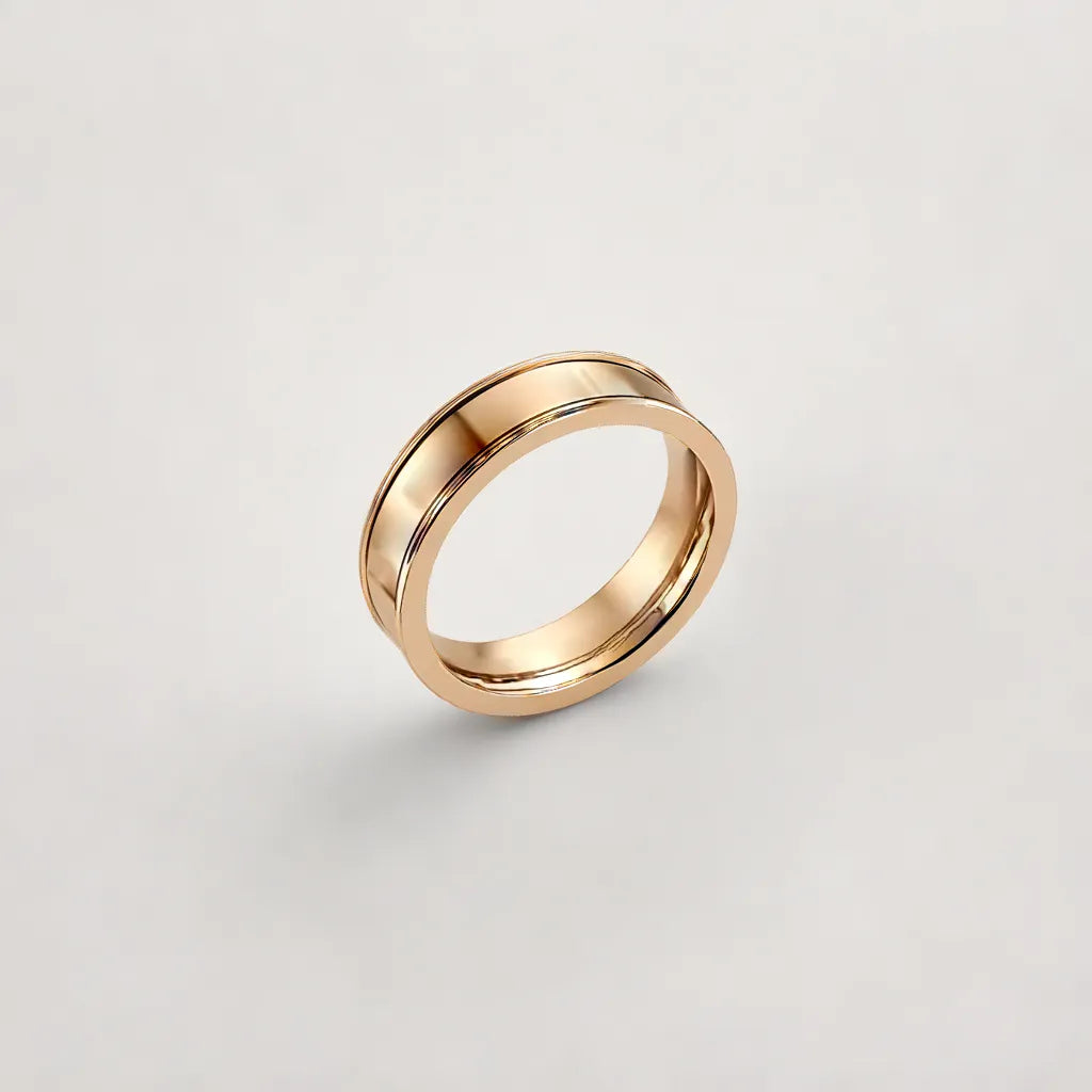 Gent's Double Line Wedding Band