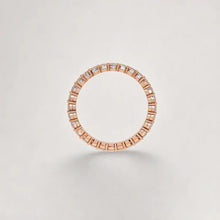 Load image into Gallery viewer, Share Claw Rose Gold Eternity Wedding Band
