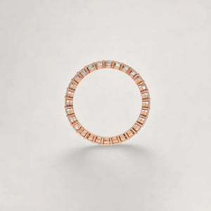 Share Claw Rose Gold Eternity Wedding Band