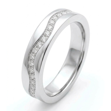 Load image into Gallery viewer, Handmade Platnium Diamond Wave 6mm Eternity Wedding Ring

