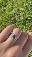Load and play video in Gallery viewer, 18ct White Gold iSapphire &amp; Diamond Ring

