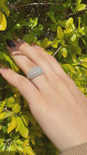 Load and play video in Gallery viewer, Solid  18 k White Gold Diamond Ring: Pavé Setting, 0.73ct Natural Diamonds
