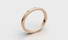 Load and play video in Gallery viewer, 18K Rose Gold Flash Set Diamond Band
