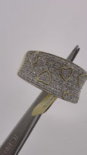 Load and play video in Gallery viewer, 9ct Yellow Gold Wide Heart Design Pave RIng - 0.60ct Natural Diamonds
