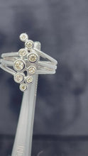 Load and play video in Gallery viewer, 9ct White Gold Diamond Galaxy Orbit Ring - 0.34ct Natural Diamonds
