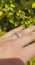 Load and play video in Gallery viewer, Solid 9ct Gold Eternity Ring with Lab-Created Sapphires &amp; Natural Diamonds – Pavé Set
