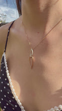 Load and play video in Gallery viewer, 18K Rose &amp; White Gold Teardrop Diamond Pendant Necklace | 0.23ct Natural Diamonds
