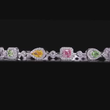 Multi Colour Fancy Diamond Bracelet