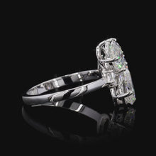Load and play video in Gallery viewer, Lab Grown Three Stone  Engagment Ring
