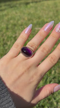 Load and play video in Gallery viewer, Natural Amethyst Ring | Solid White Gold Dress Ring
