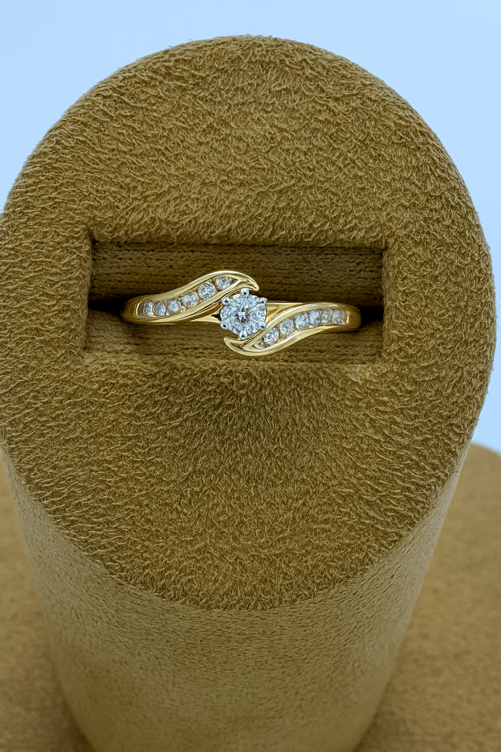 9ct Solid Yellow Gold Minimalist Diamond Ring | 0.25ct Natural Diamonds | Dainty Gold Ring | Fine Jewelry