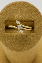 Load image into Gallery viewer, 9ct Yellow Gold Ring with Natural Diamonds | 3-Stone Gold Band | 0.15ct Fine Jewellery
