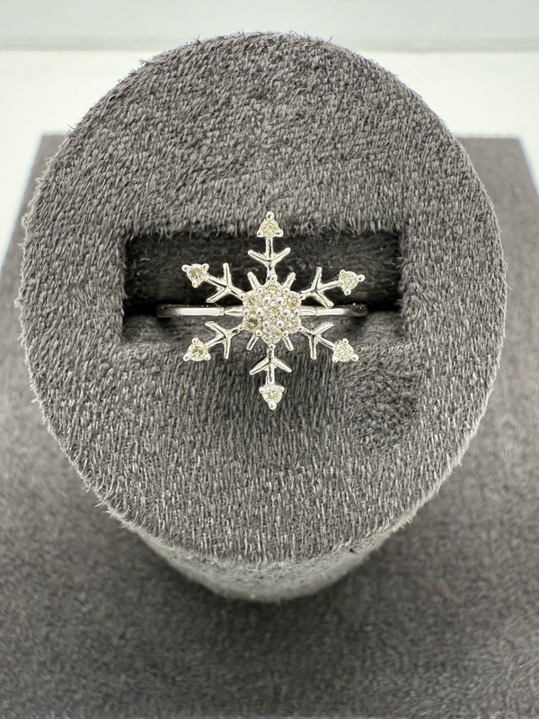 Snowfall Radiance Diamond Ring - 9ct White Gold (0.18ct Natural Diamonds)
