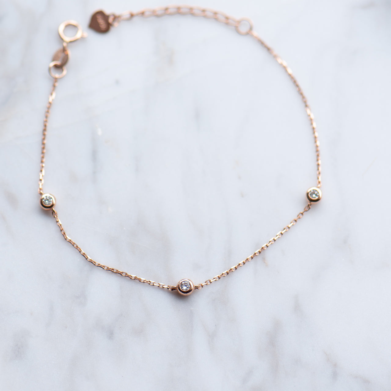 Bubble Tea Diamond Bracelet -18k Gold -Natural Diamond -Petite Jewellery -Gift- Sale