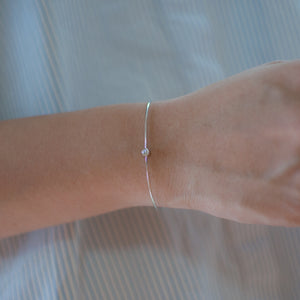 Diamond Bangle - 18k Gold -Bracelet -Petite Jewellery -Valentines Day - Gift -Sale