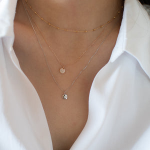 Diamond Necklace - 18k Gold -Valentines Day-Sale-Gift-Petite Jewellery