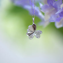 Load image into Gallery viewer, Clover Diamond Necklace -18k Gold -Flower pendent -Valentines Day -Gift-Sale
