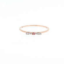 Load image into Gallery viewer, Little Ribbon Shape with a Centre Stone Blue or Pink Diamond
